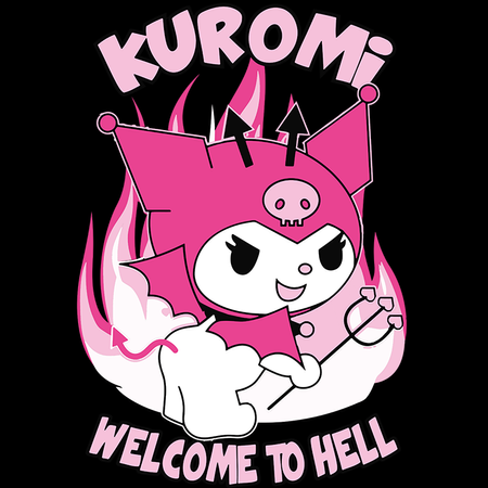 Koszulka Biała - Kuromi - WYBIERZ KOLOR KOSZULKI I FASON