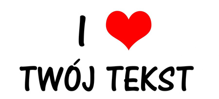 Kubek magiczny z własną grafiką I love Twój Tekst